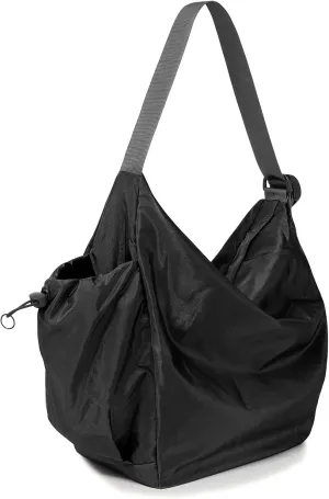 18L Soft Daily Crossbody Bag, Large Casual Shoulder Bag with Bottle Holder, Key Fob