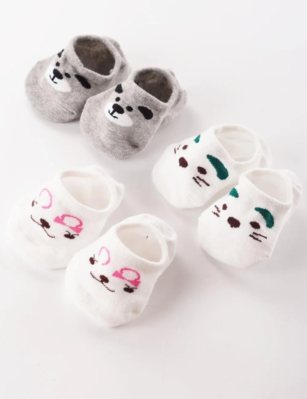 6 Pairs Baby Toddler Kids Cute Fashion Cotton No Show Socks for Boys and Girls