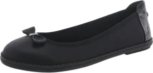 Anne Klein Womens Ember Faux Leather Round Toe Ballet Flats