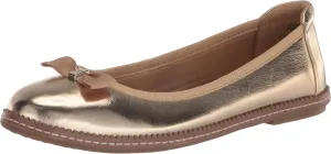 Anne Klein Womens Ember Faux Leather Round Toe Ballet Flats