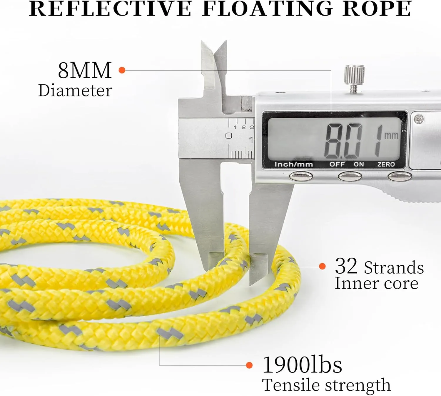 AOLEBA Water Rescue Throw Bag, Throwable Device with 8MM Reflective Throw Line,Tensile Strength Up to 1900Lbs Boating Equipment, Emergency Water Bag Safety Equipment for Kayaking Rafting