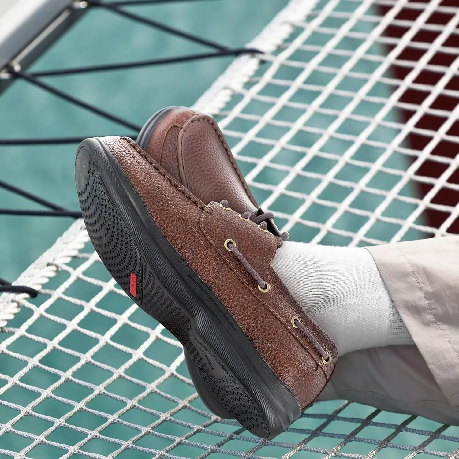 Apex Men's Orthopedic Boat Shoe - Dark Brown