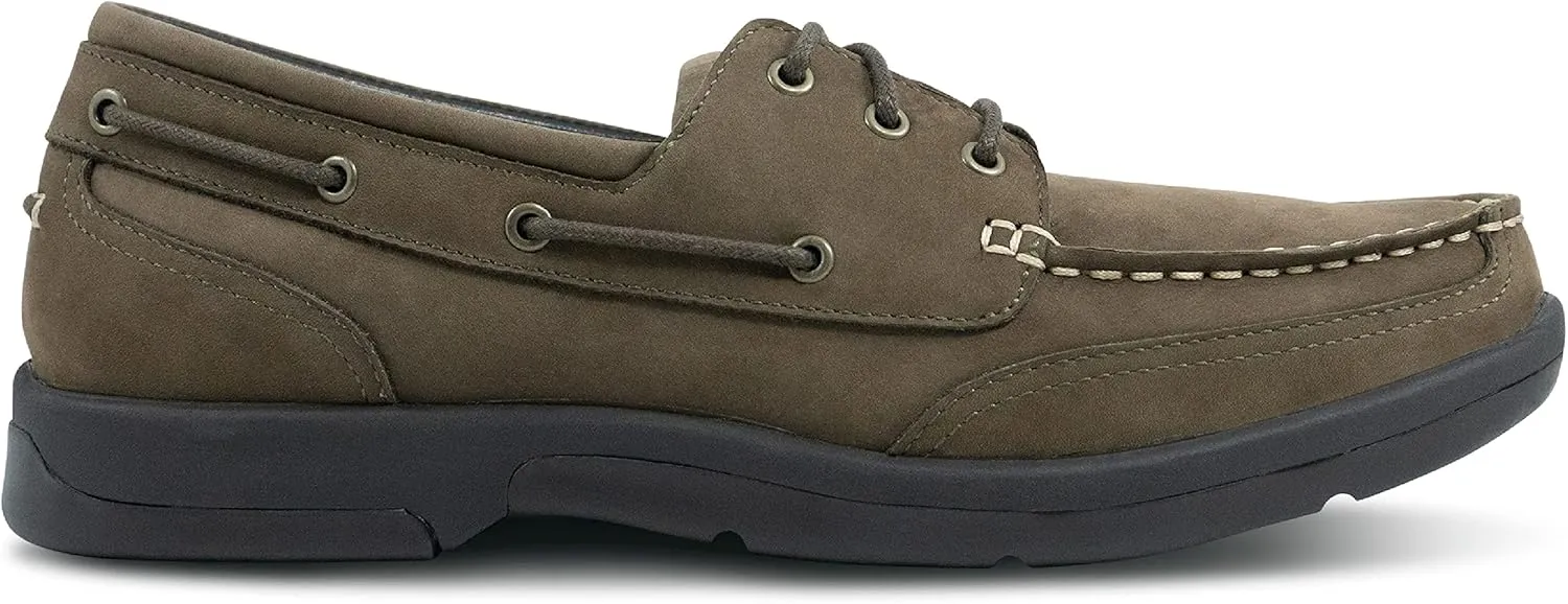 Apex Men's Orthopedic Boat Shoe - Dark Brown