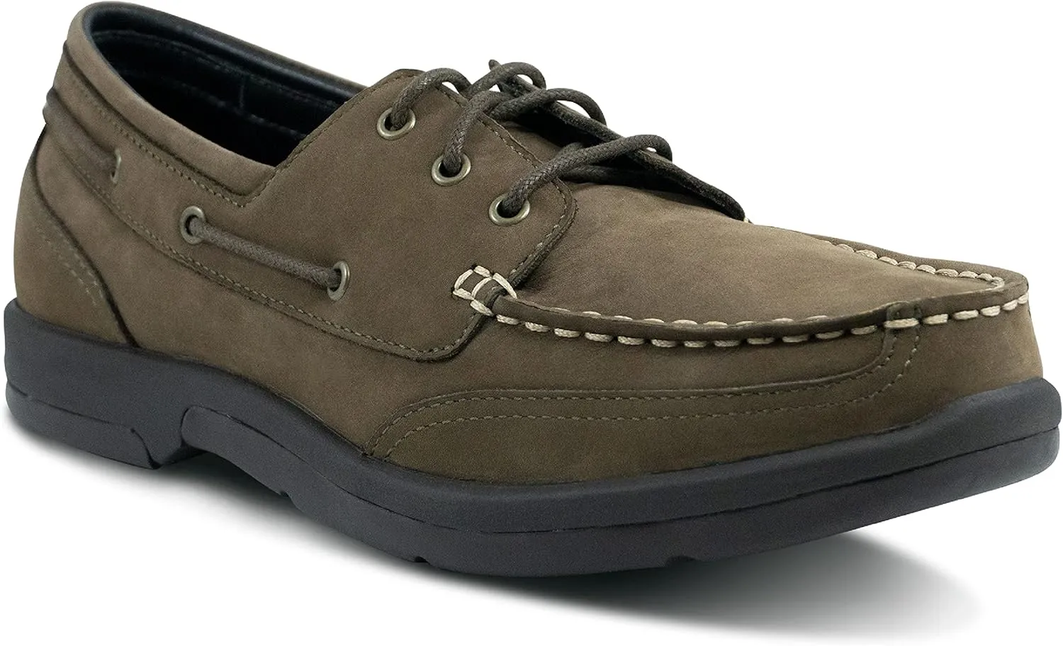 Apex Men's Orthopedic Boat Shoe - Dark Brown