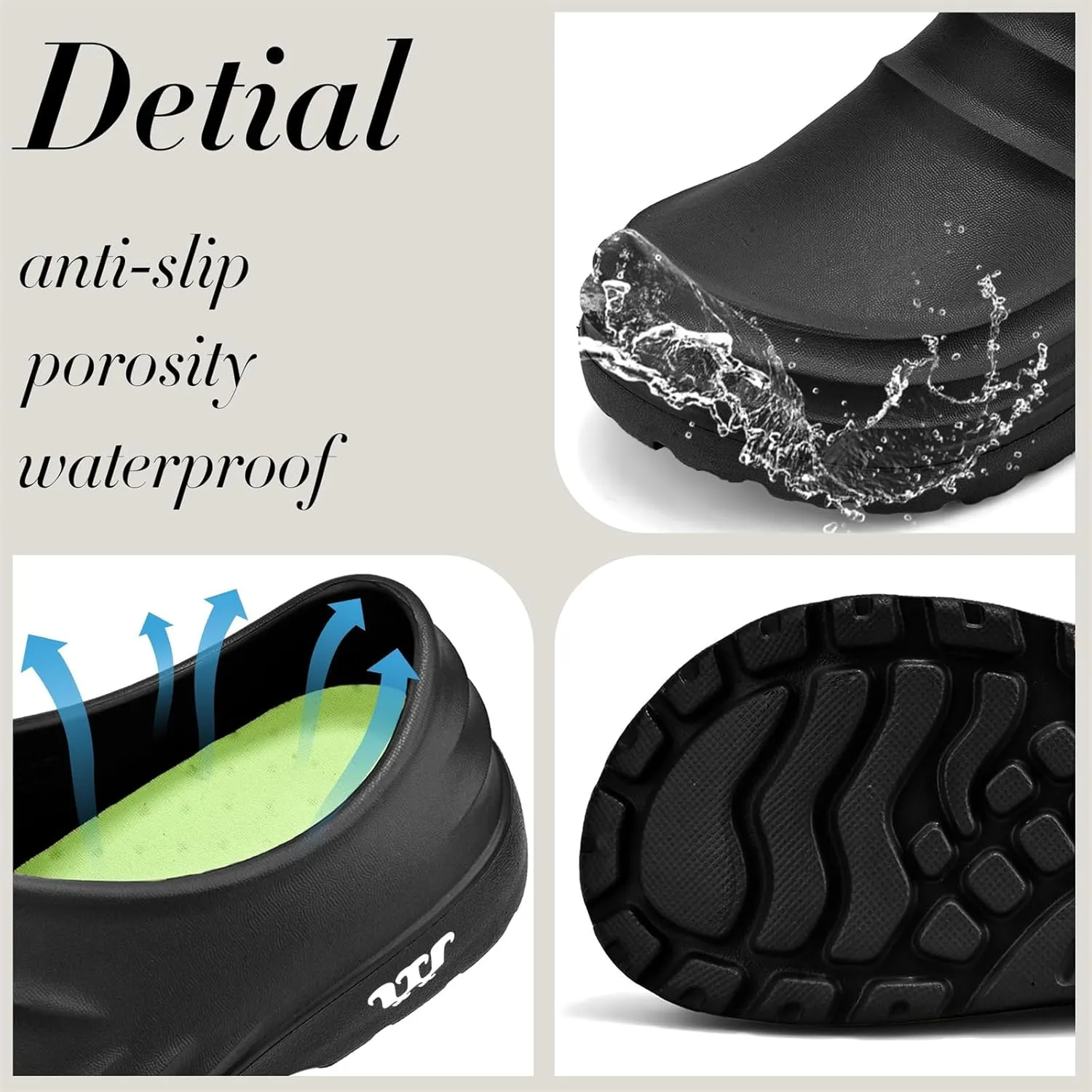 Armadillo Clogs for Nurses Chef Shoes Men Nonslip Work Shoes Women Kitchen Restaurant Slip Resistant Lightweight Waterproof for Food Service Nursing Shoe Casual Walking Footwear Oil Non-Slip Working