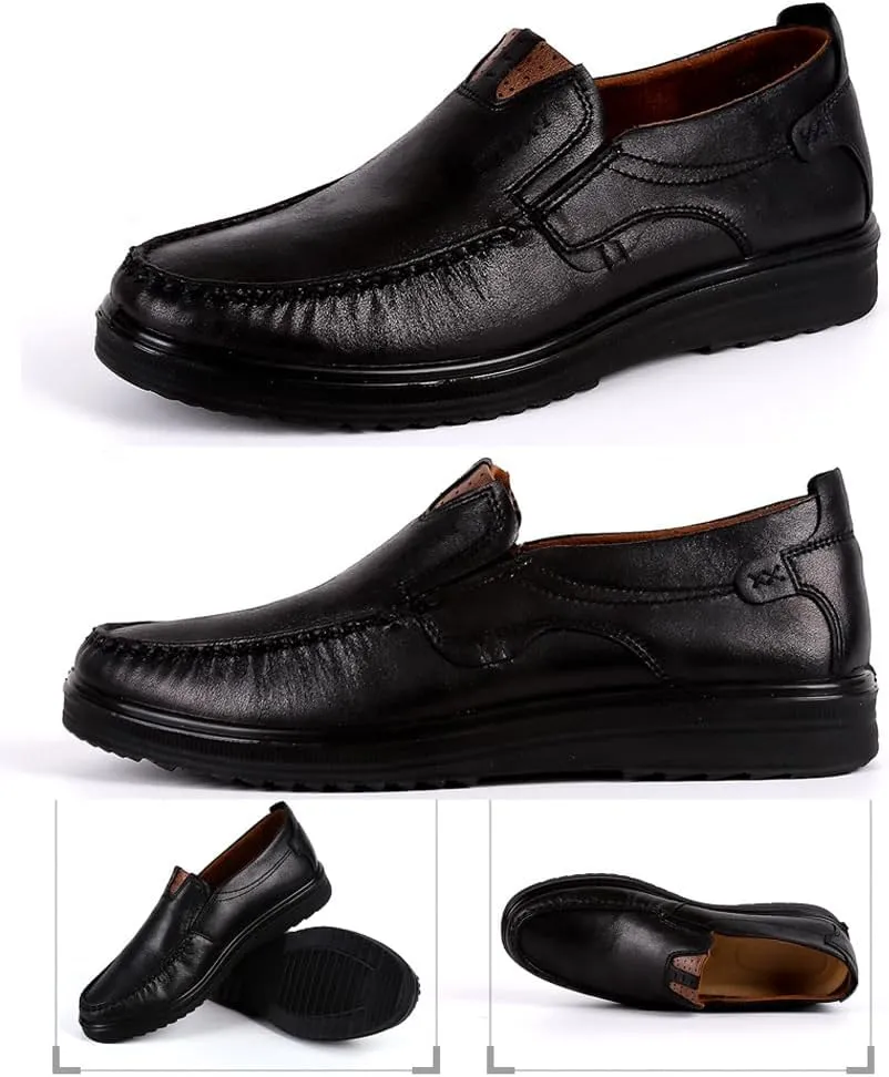 Asifn Men Casual Driving Shoes Leather Penny Loafers Slip Ons Outdoor Boat Walking Comfortable Walking Flats Breathable