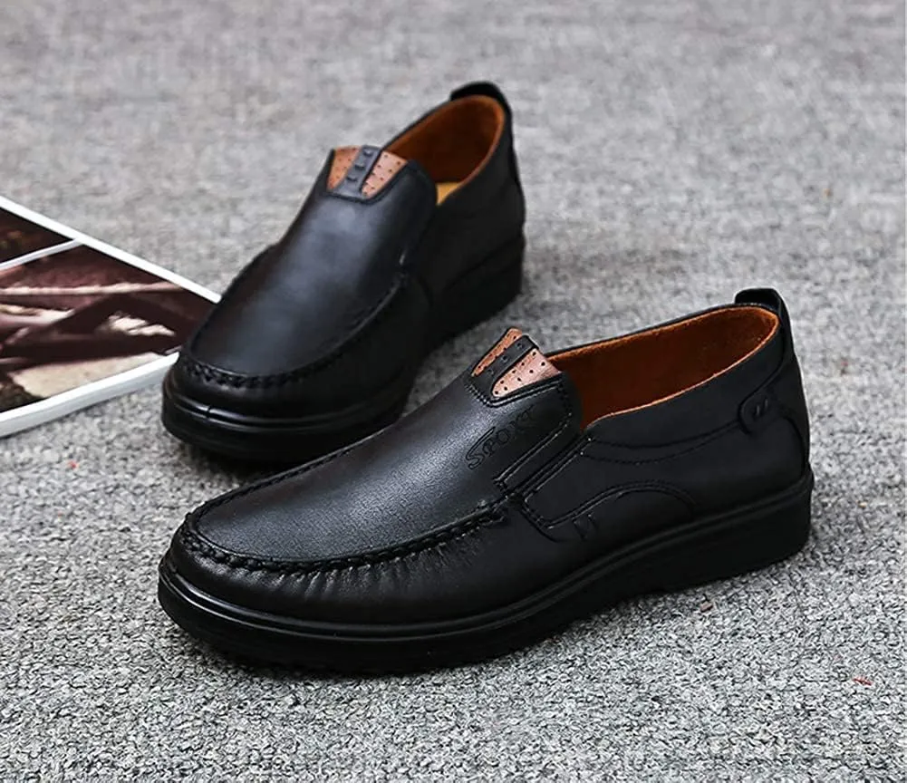 Asifn Men Casual Driving Shoes Leather Penny Loafers Slip Ons Outdoor Boat Walking Comfortable Walking Flats Breathable