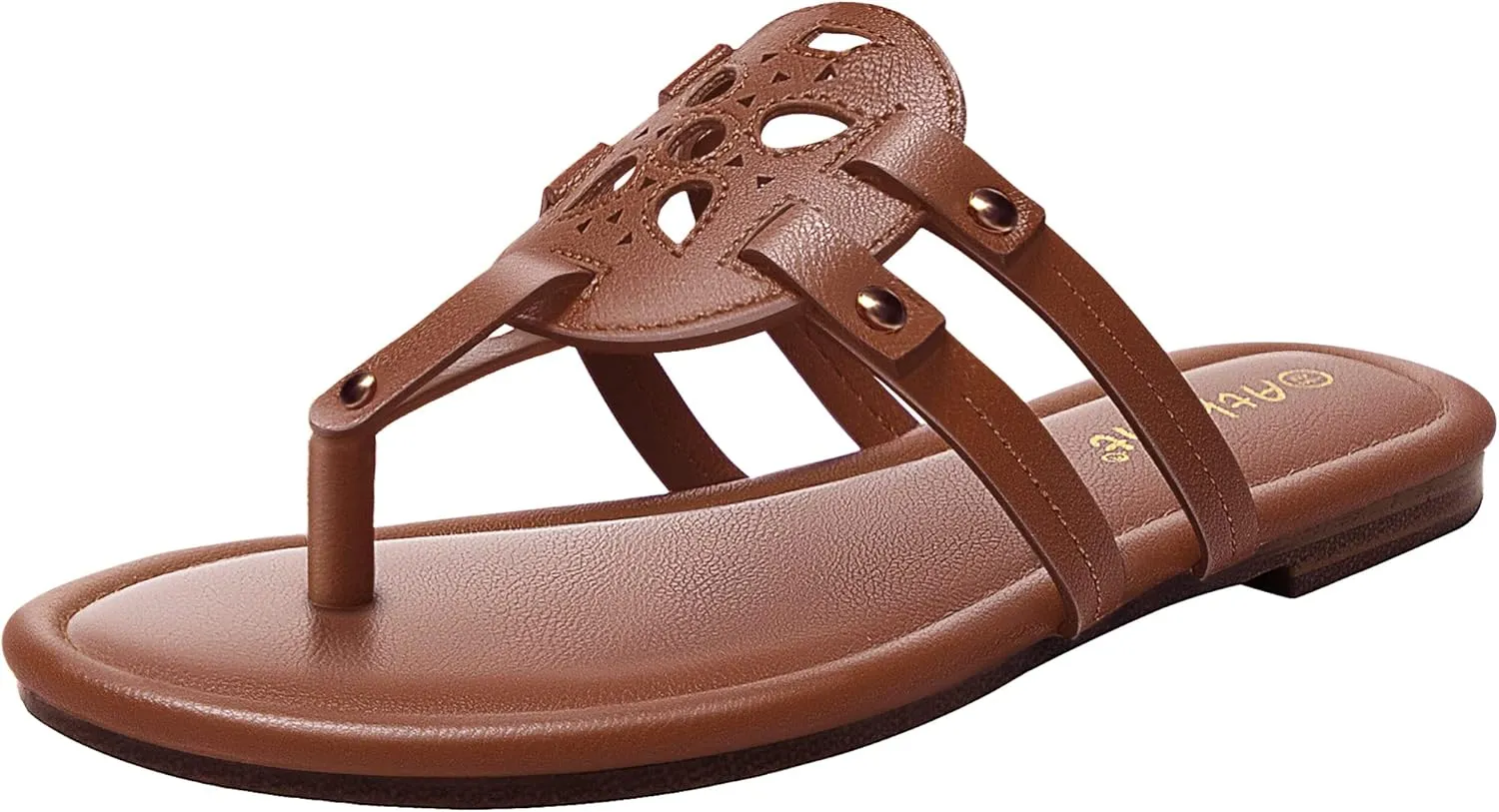 Athlefit Womens Flat Sandals Flip Flops Casual Slip on Comfortable Thong Beach Sandal for Women Dressy