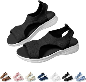 Avylays Walking Sandals for Women,Breathable Mesh Sports Sandals, Orthopedic Flip Flops with Arch Support,Orthopedic Slides for Women with Non-Slip Sole,Wedge Heel Thick-Soled Slippers