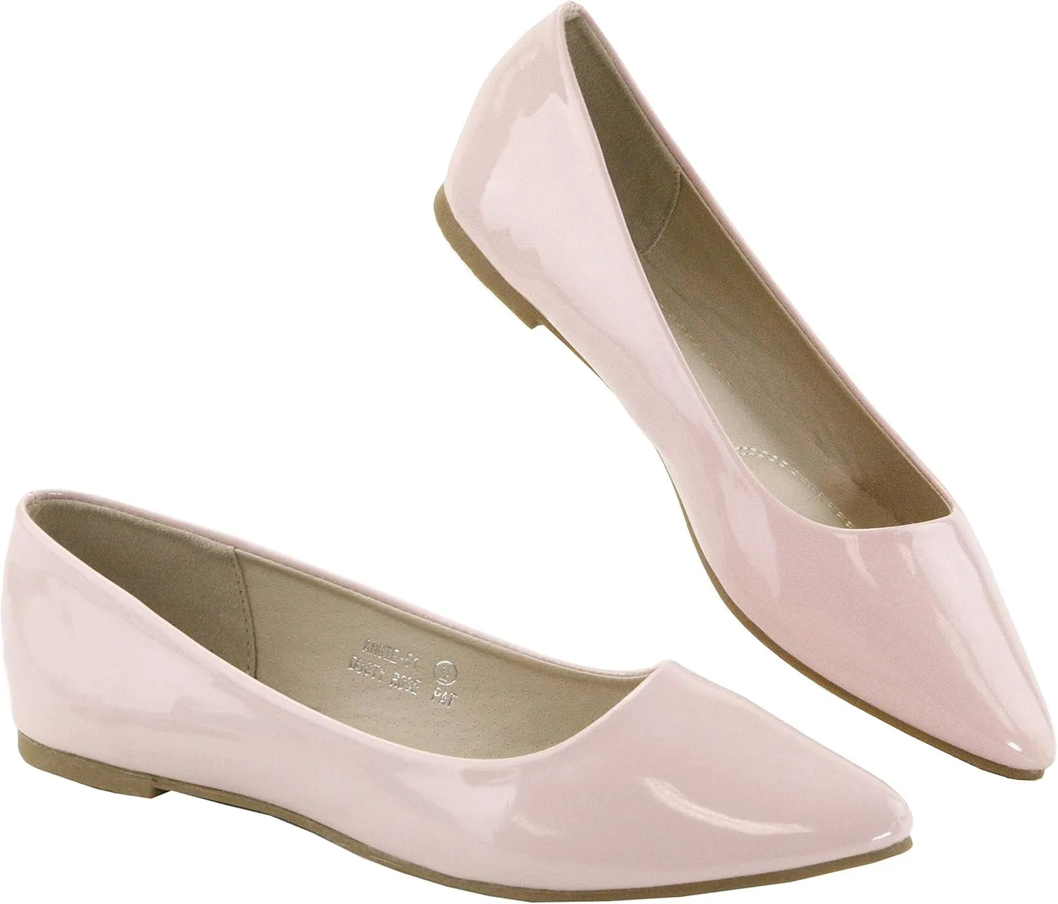 Bella Marie Angie Women's Classic Pointy Toe Ballet Flat Shoes