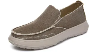 Bernal Men's Loafers Canvas Loafers Slip-on Loafers Shoes Men's Vintage Flat Boat Shoes Walking Shoes Comfortable Light-Weight Casual Indoor Outdoor Walking Slippers