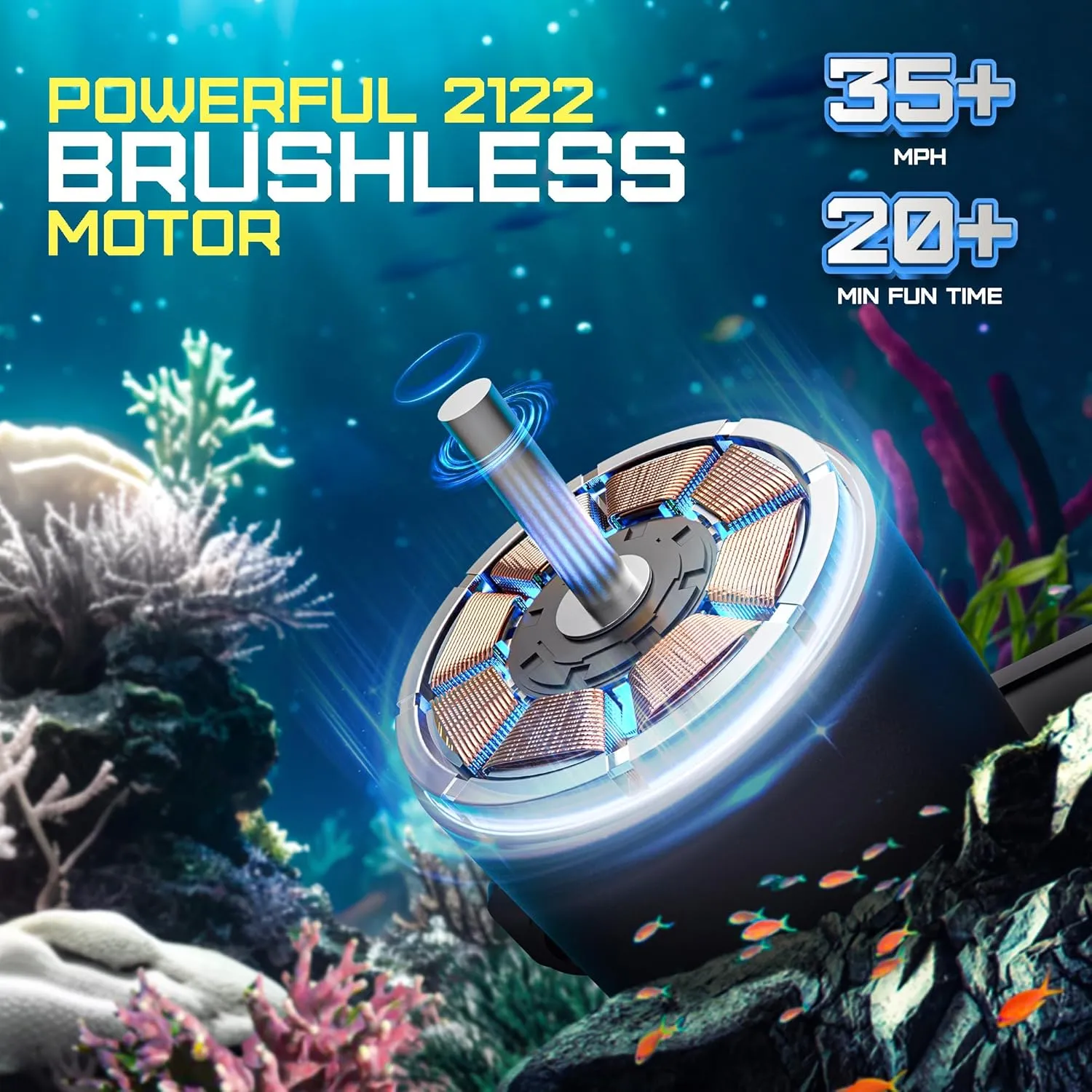 BEZGAR RC Boat, 16 inch Big Brushless Remote Control Boat for Adults and Kids, 35  KPH Fast Speed RC Boats with 2000mAh Large Rechargeable Battery - TX124