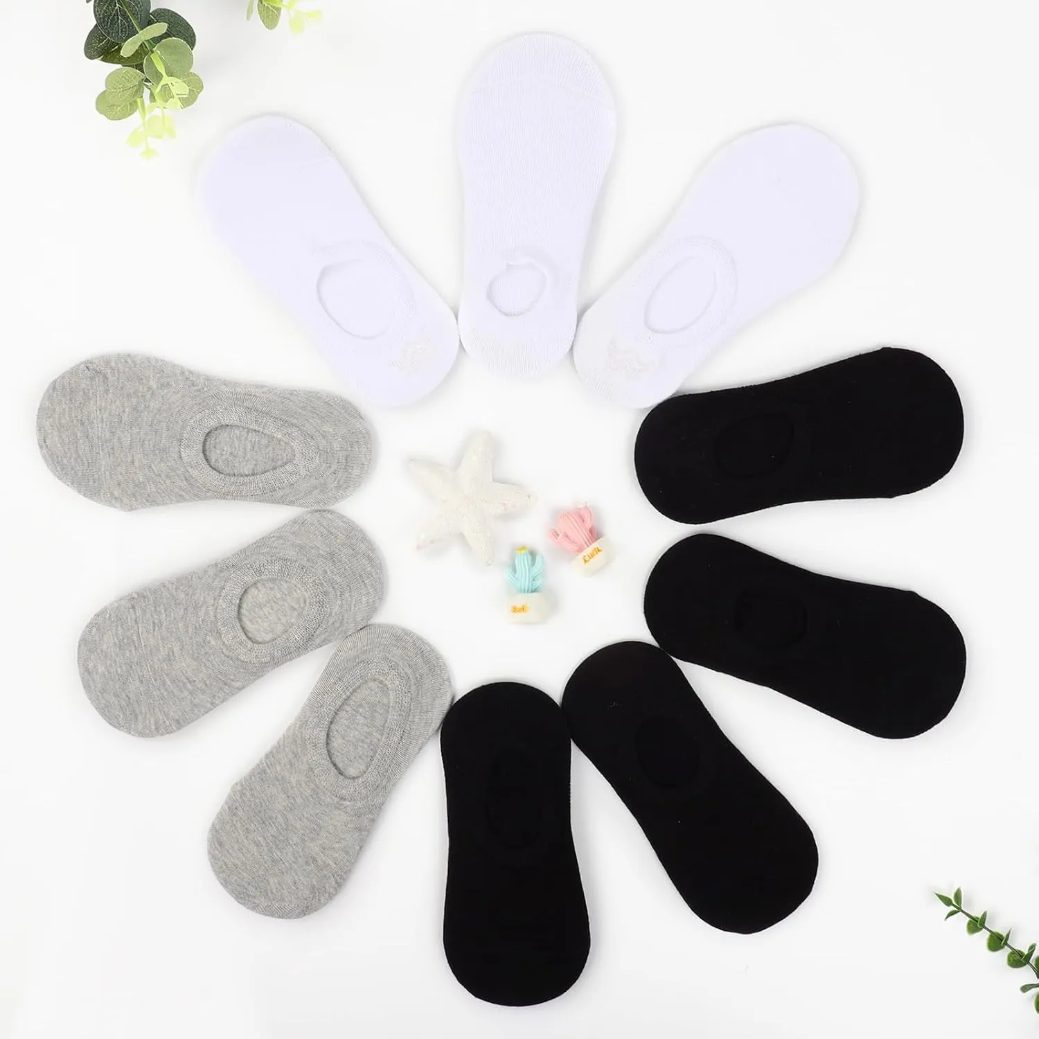 BOOPH 10 Pairs No Show Socks for Girls Boys Toddlers Anti-slip Low Cut Kids Socks 3-12 Years