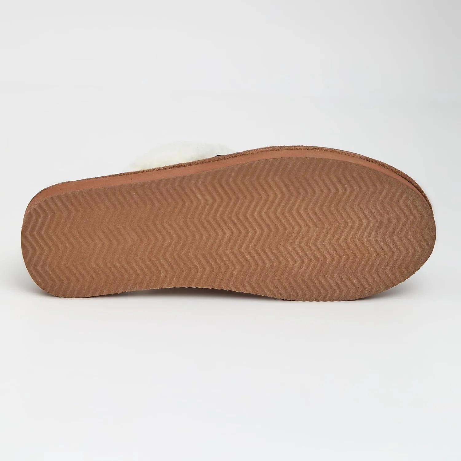 BORN Mens Scuff Slippers, Faux Suede House Slippers for Men with Fair Isle Knit or Sherpa Lining, Gifts For Him