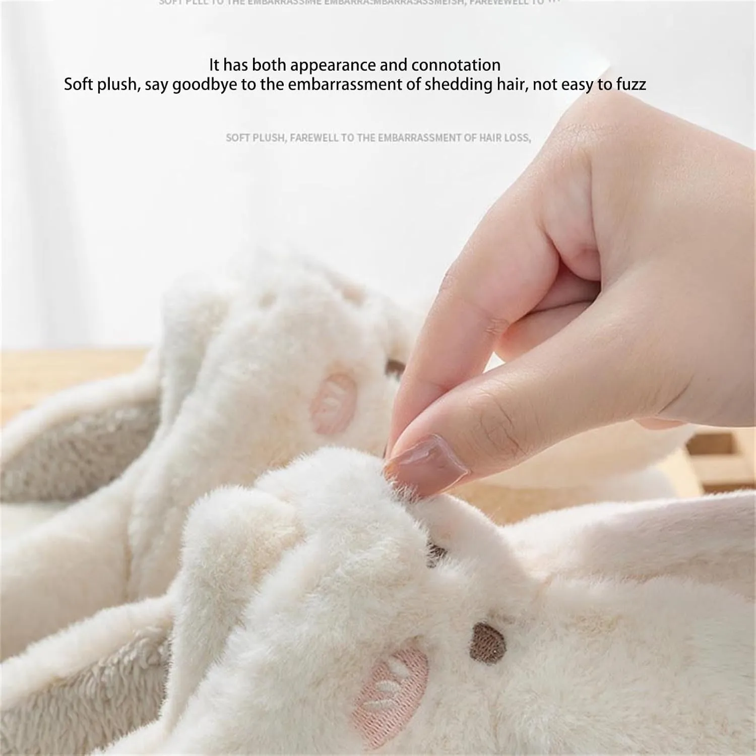 Bunny Animal Slippers for Women and Men Cute Bow Fuzzy Fluffy Comfy Funny Furry Rabbit House Slipper for Indoor Outdoor