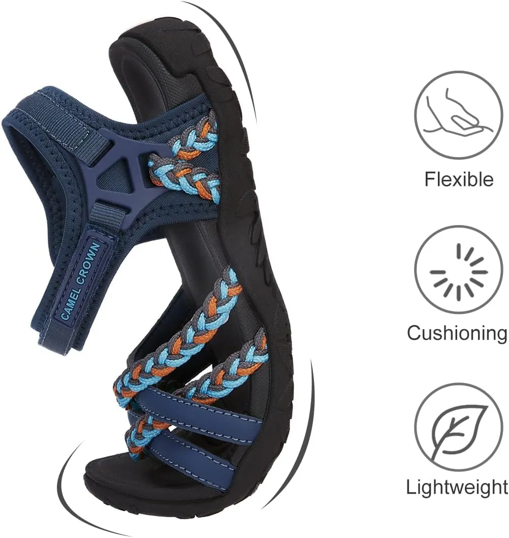 CAMEL CROWN Womens Waterproof Hiking Sandal Beach Sandals Comfortable for Walking Vacation Travel