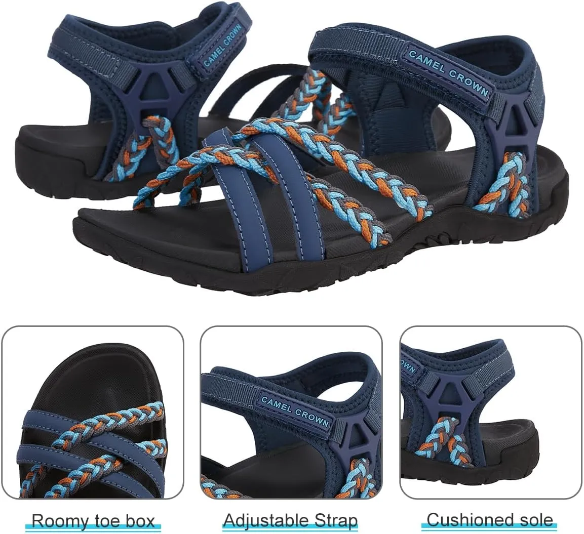 CAMEL CROWN Womens Waterproof Hiking Sandal Beach Sandals Comfortable for Walking Vacation Travel