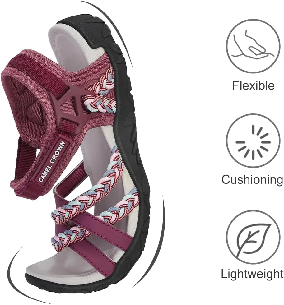 CAMEL CROWN Womens Waterproof Hiking Sandal Beach Sandals Comfortable for Walking Vacation Travel