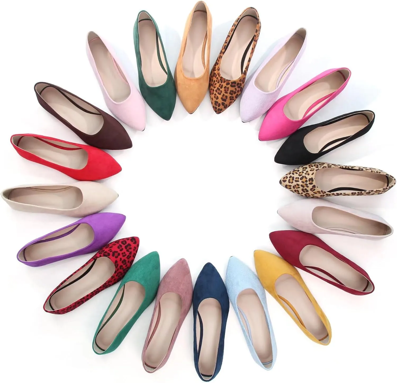 ChaiRong Zhou Women Pointed Toe Ballets Flats Comfort Slip On Walking Shoes for Driving
