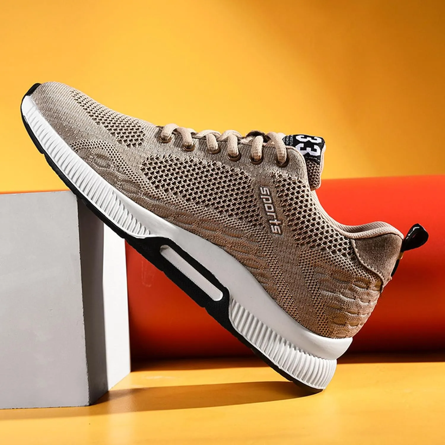 Couple Men's Elevator Shoes Men's Casual Mesh Trainers Lightweight Breathable Lace Up Sports Mens Sneaker Socks High