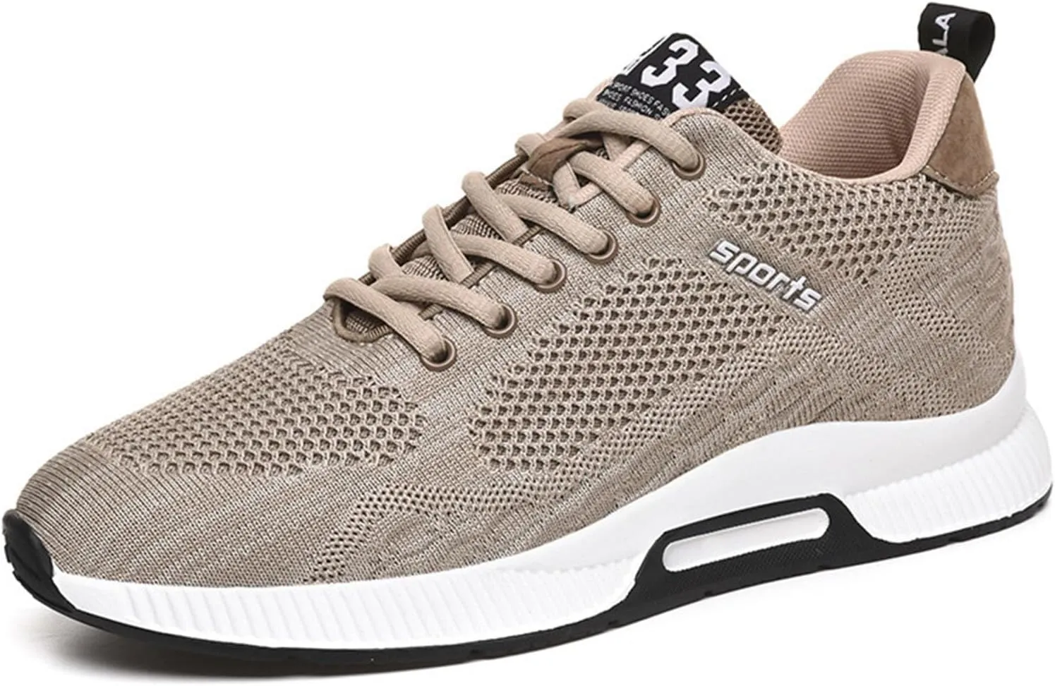 Couple Men's Elevator Shoes Men's Casual Mesh Trainers Lightweight Breathable Lace Up Sports Mens Sneaker Socks High