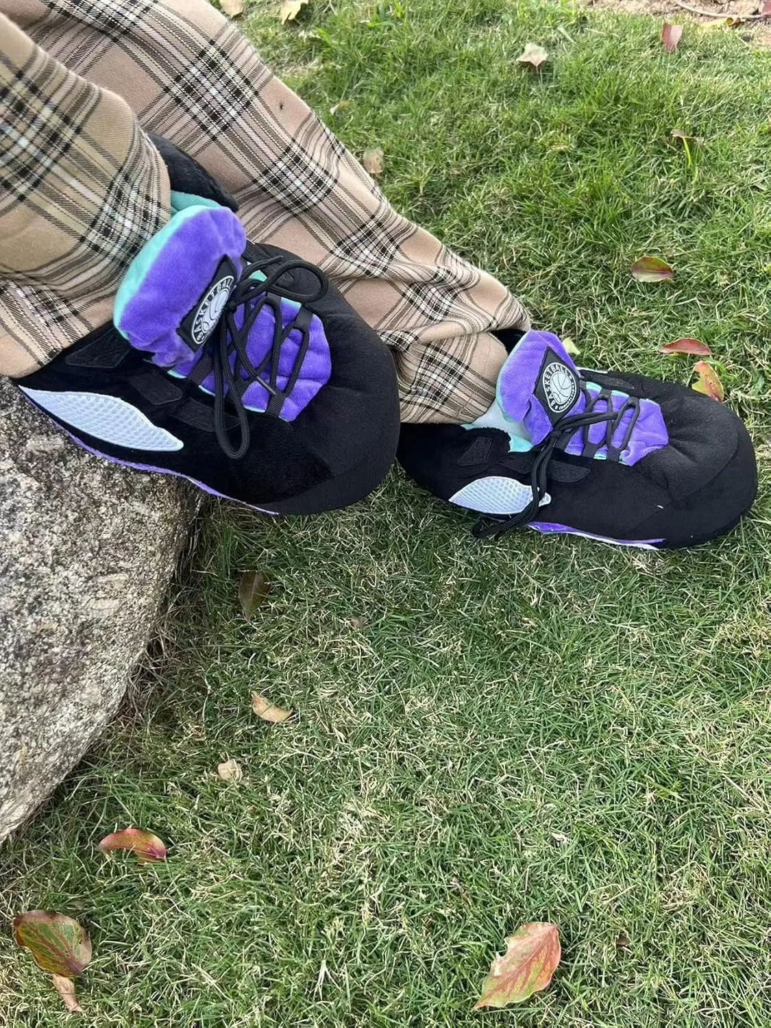 Cozy Unisex Sneaker Slippers - Trendy, Comfy Kicks for Indoors with Non-Slip Soles, Soft Plush & One-Size Fits Most