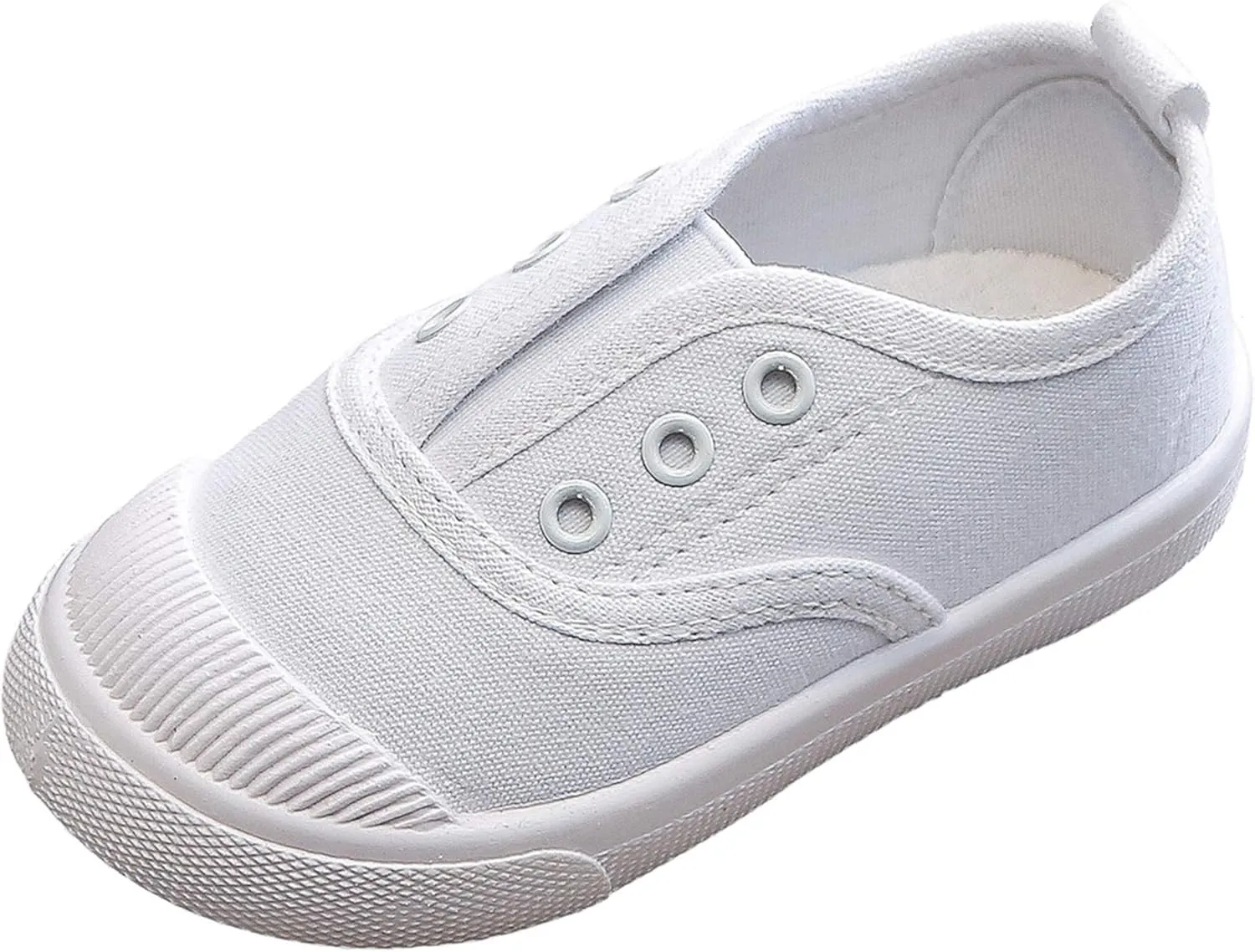 DADAWEN Boy's Girl's Canvas Light Weight Slip-On Sneakers Running Shoe