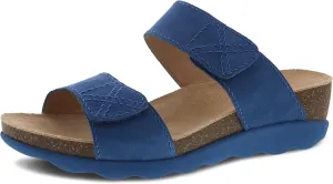 Dansko Maddy Slip-On Wedge Sandal for Women –Comfortable Wedge Shoes with Arch Support –Fully Adjustable Straps with Hook & Loop Closure–Versatile Casual to Dressy Footwear –Lightweight Rubber Outsole