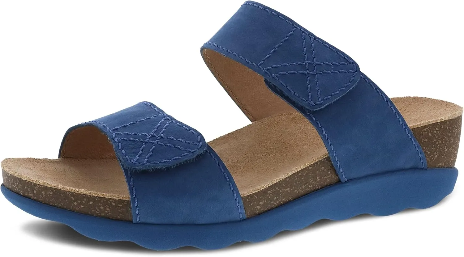 Dansko Maddy Slip-On Wedge Sandal for Women –Comfortable Wedge Shoes with Arch Support –Fully Adjustable Straps with Hook & Loop Closure–Versatile Casual to Dressy Footwear –Lightweight Rubber Outsole