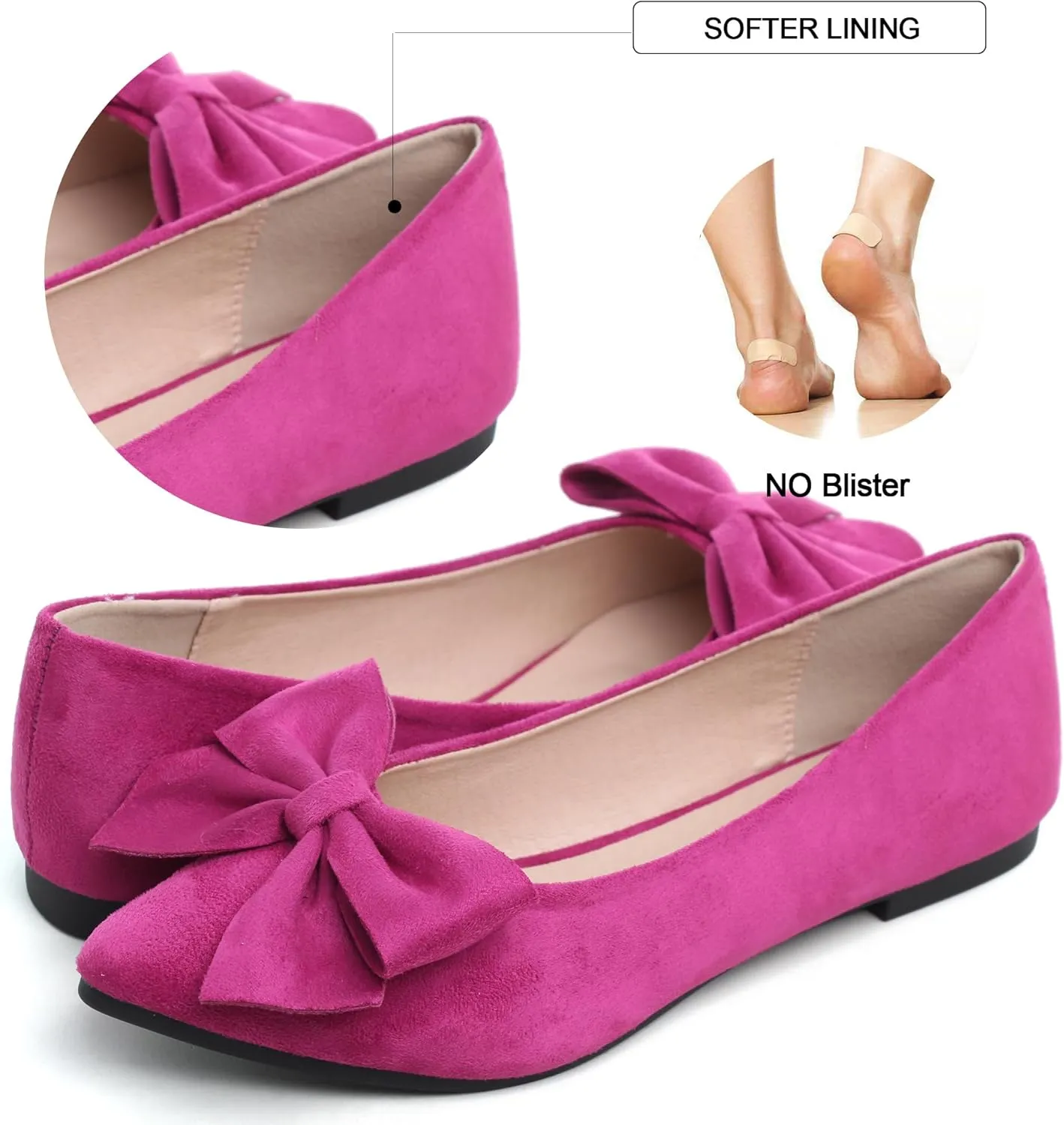 Dear Time Women's Ballet Flats Dress Ballet Shoes Slip on for Office Work Comfortable Shoes