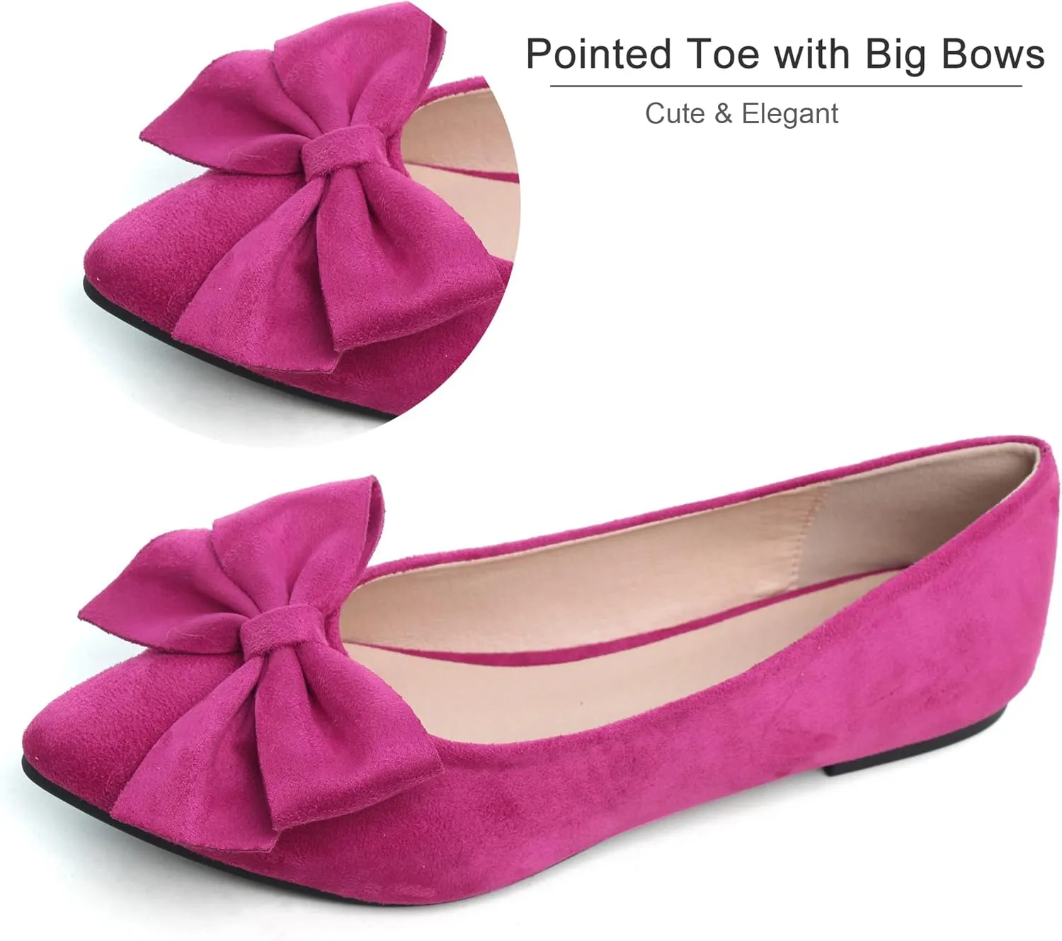 Dear Time Women's Ballet Flats Dress Ballet Shoes Slip on for Office Work Comfortable Shoes