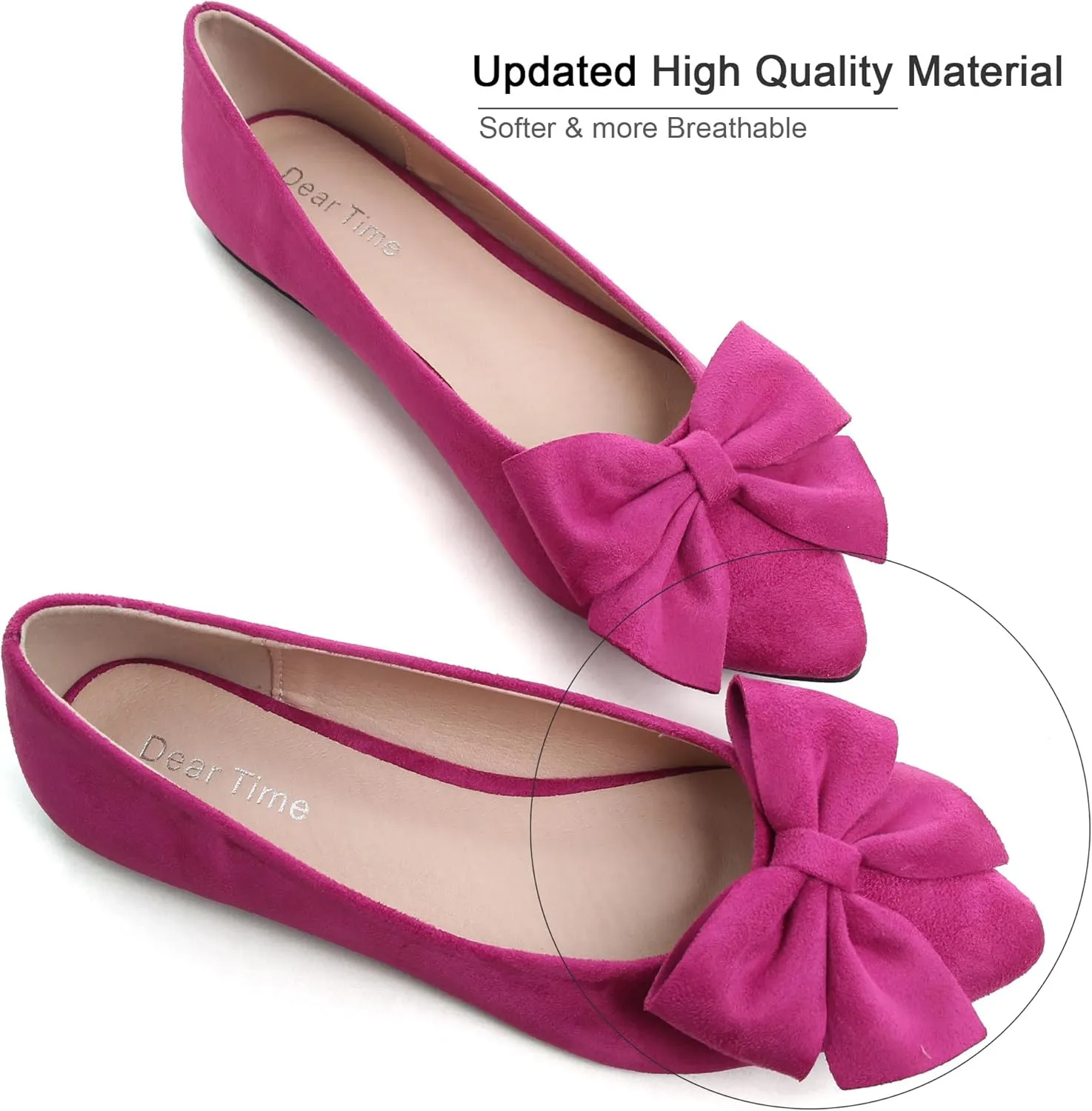 Dear Time Women's Ballet Flats Dress Ballet Shoes Slip on for Office Work Comfortable Shoes