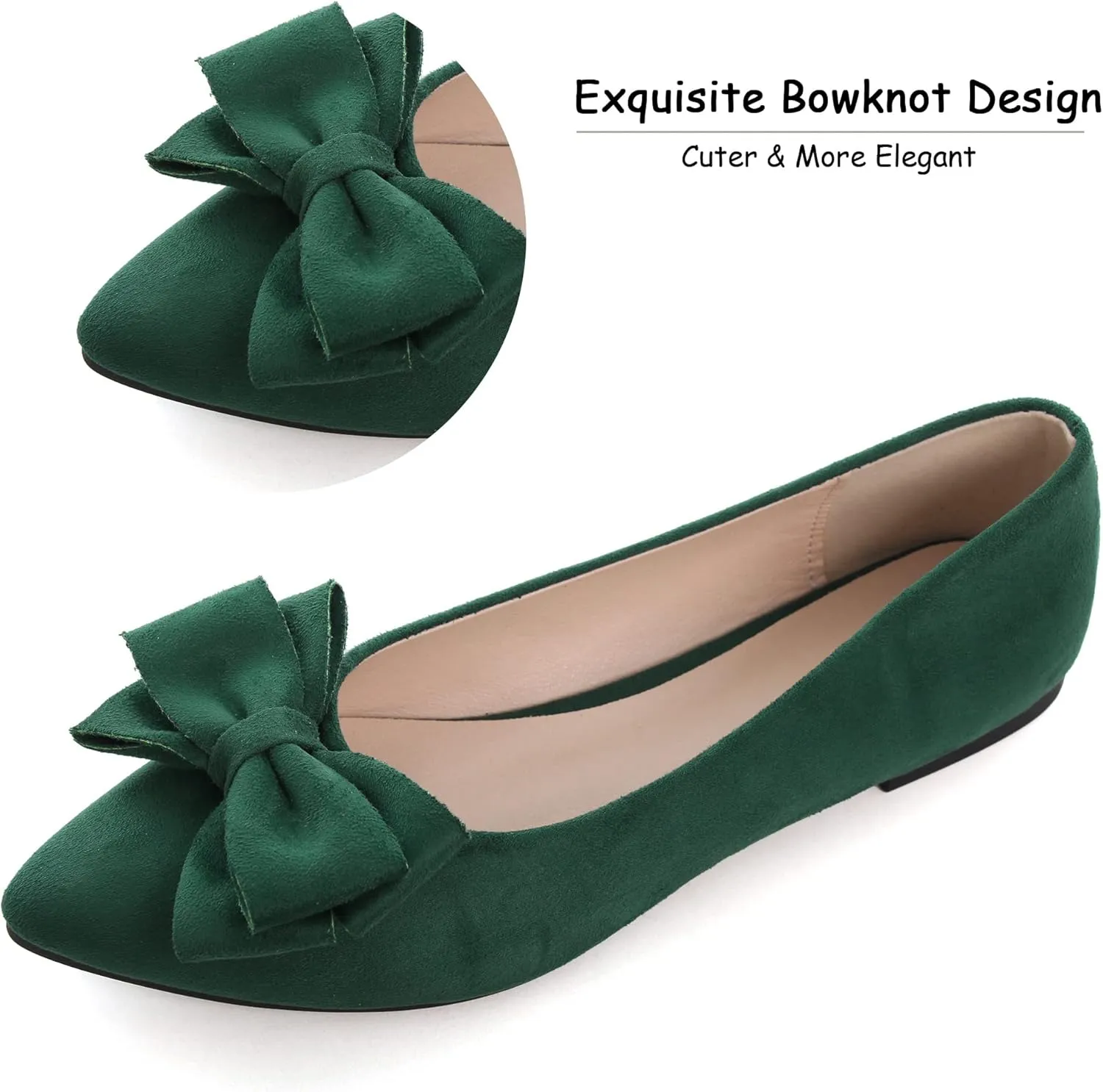Dear Time Women's Ballet Flats Dress Ballet Shoes Slip on for Office Work Comfortable Shoes