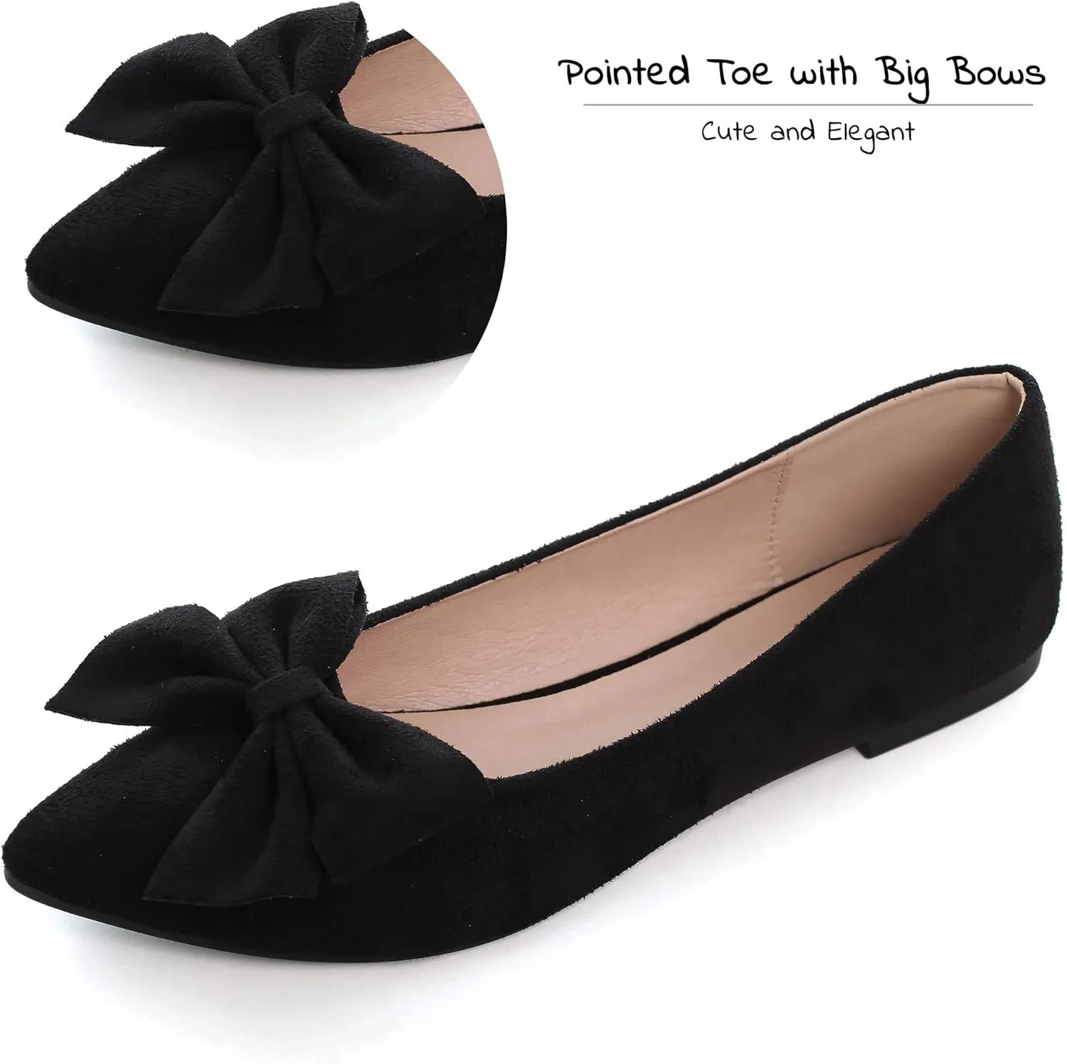 Dear Time Women's Ballet Flats Dress Ballet Shoes Slip on for Office Work Comfortable Shoes