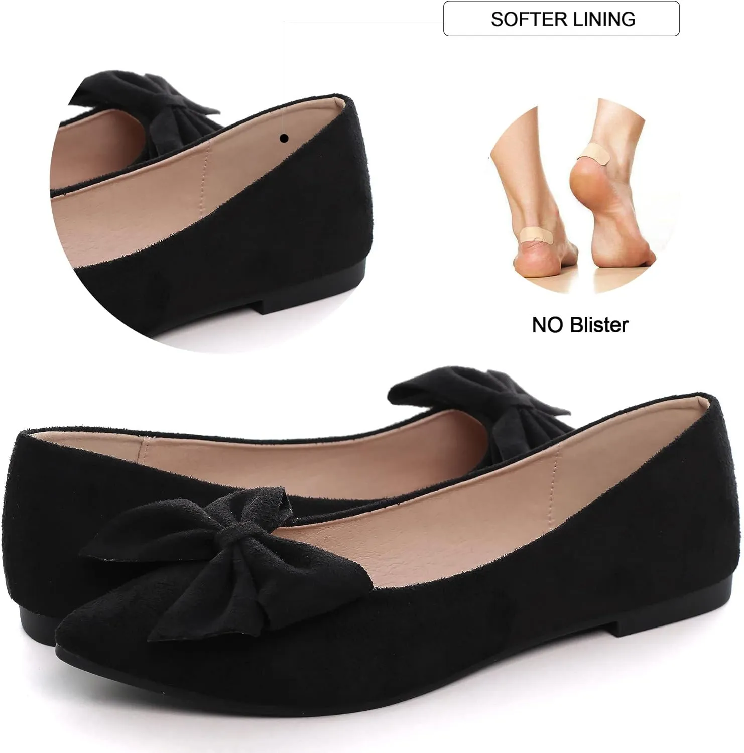 Dear Time Women's Ballet Flats Dress Ballet Shoes Slip on for Office Work Comfortable Shoes
