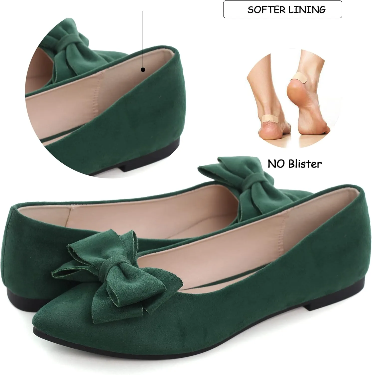 Dear Time Women's Ballet Flats Dress Ballet Shoes Slip on for Office Work Comfortable Shoes