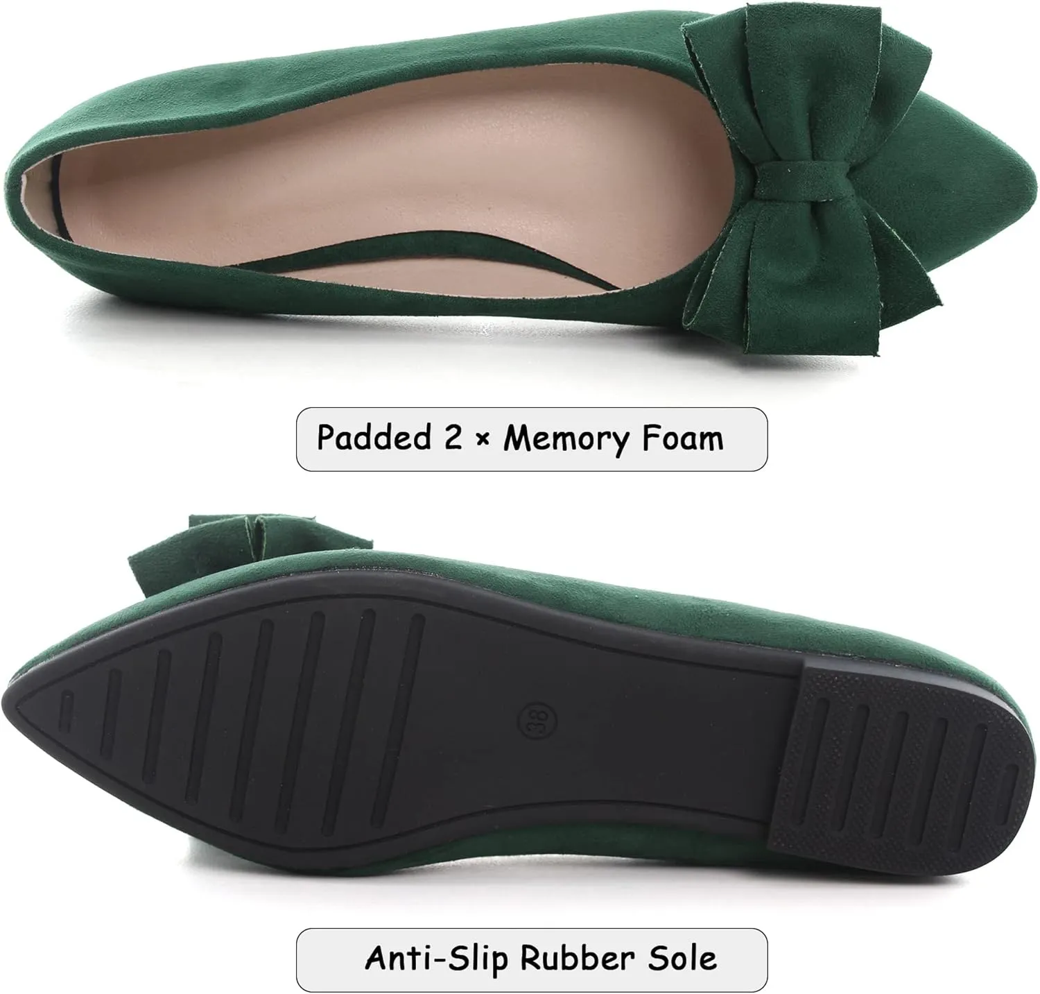 Dear Time Women's Ballet Flats Dress Ballet Shoes Slip on for Office Work Comfortable Shoes