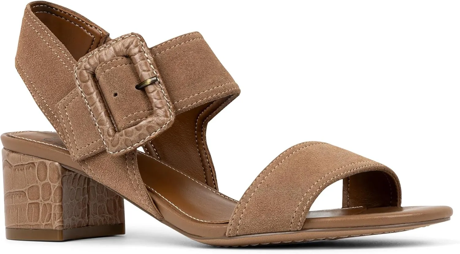 Donald Pliner Women's Neve Soft Metallic Brush Off Heeled Sandal