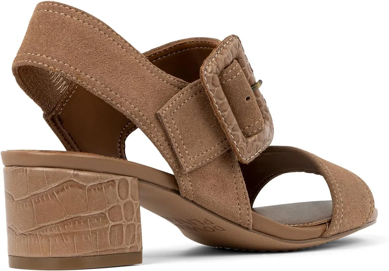 Donald Pliner Women's Neve Soft Metallic Brush Off Heeled Sandal