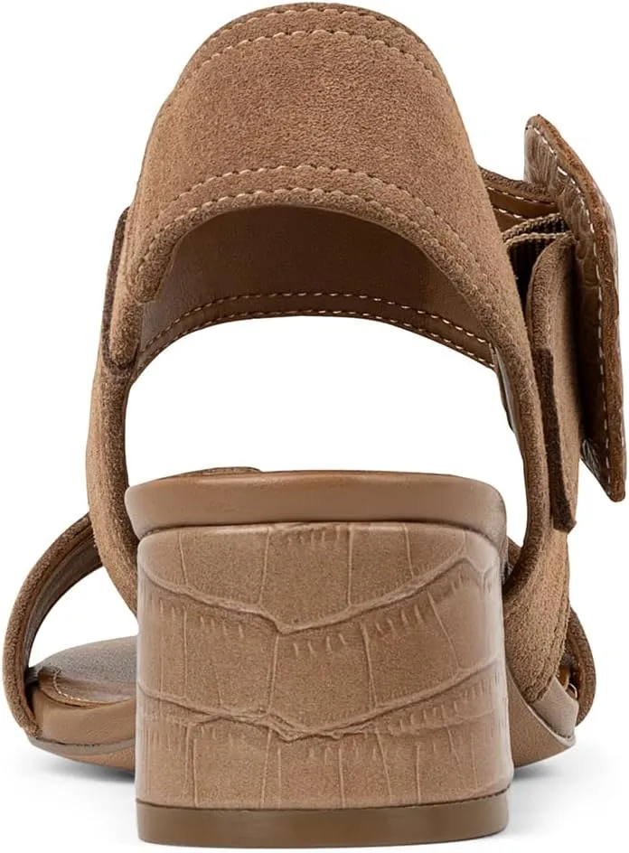 Donald Pliner Women's Neve Soft Metallic Brush Off Heeled Sandal