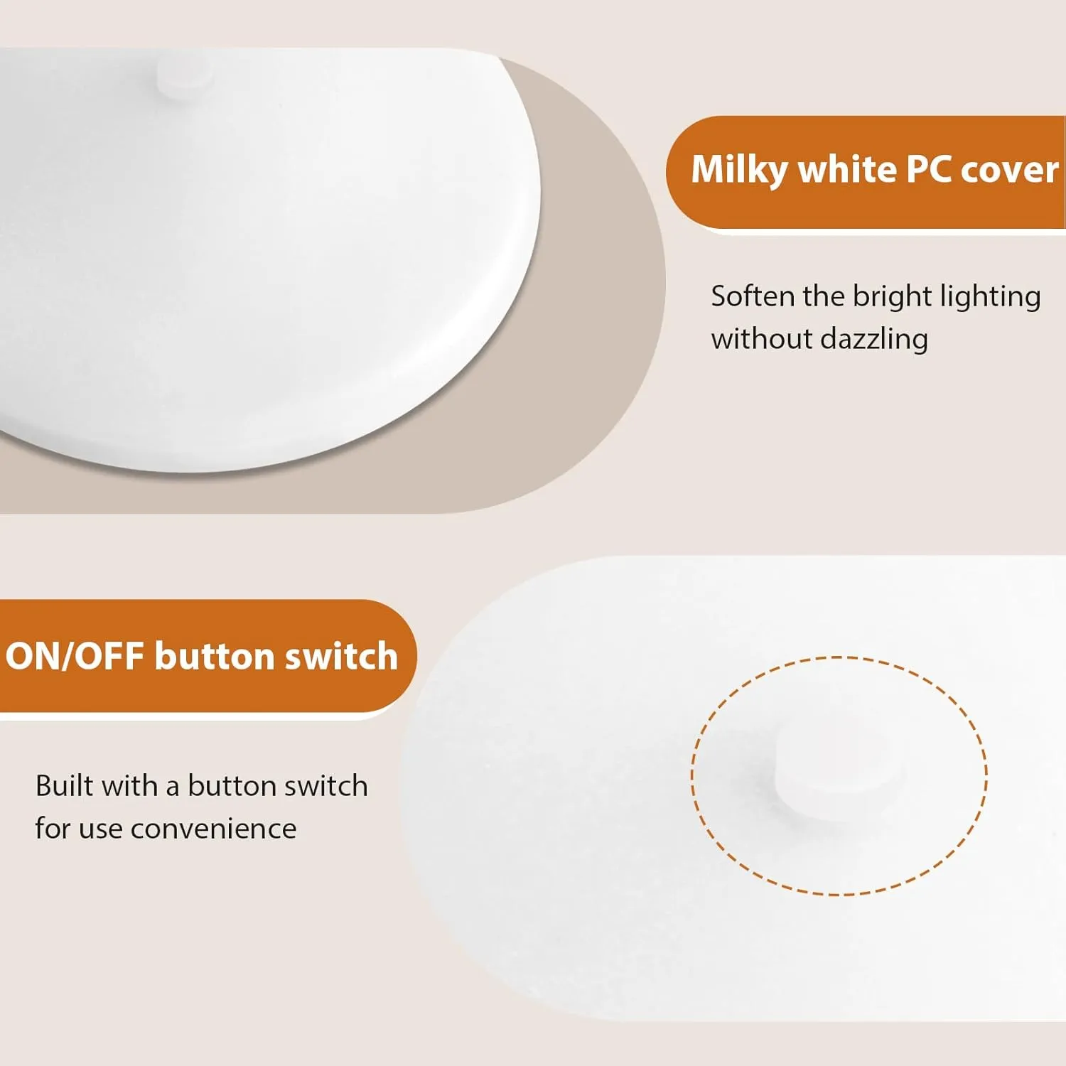 Dream lighting RV Interior LED Lights 12volt Led Dome Ceiling Light with Switch 3.5inch 4000K White Lighting, Pack of 4