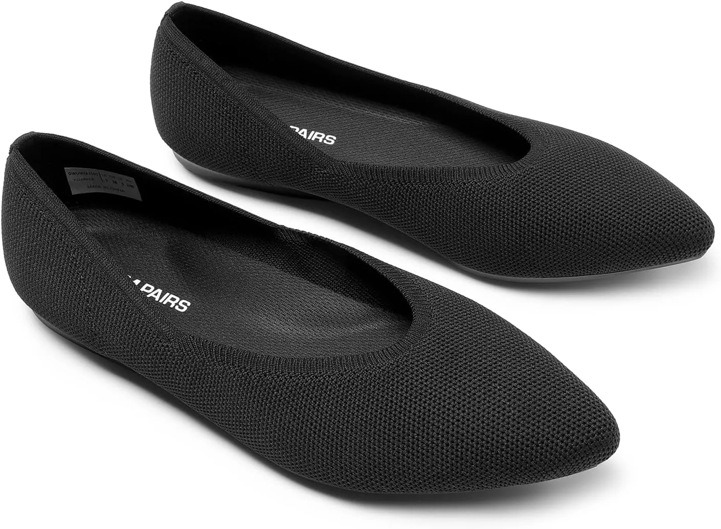 DREAM PAIRS Pointed Toe Flats for Women, Comfortable Dressy Knit Ballet Flats with Arch Support, Women's Dress Shoes for Work Office Business Casual Travel
