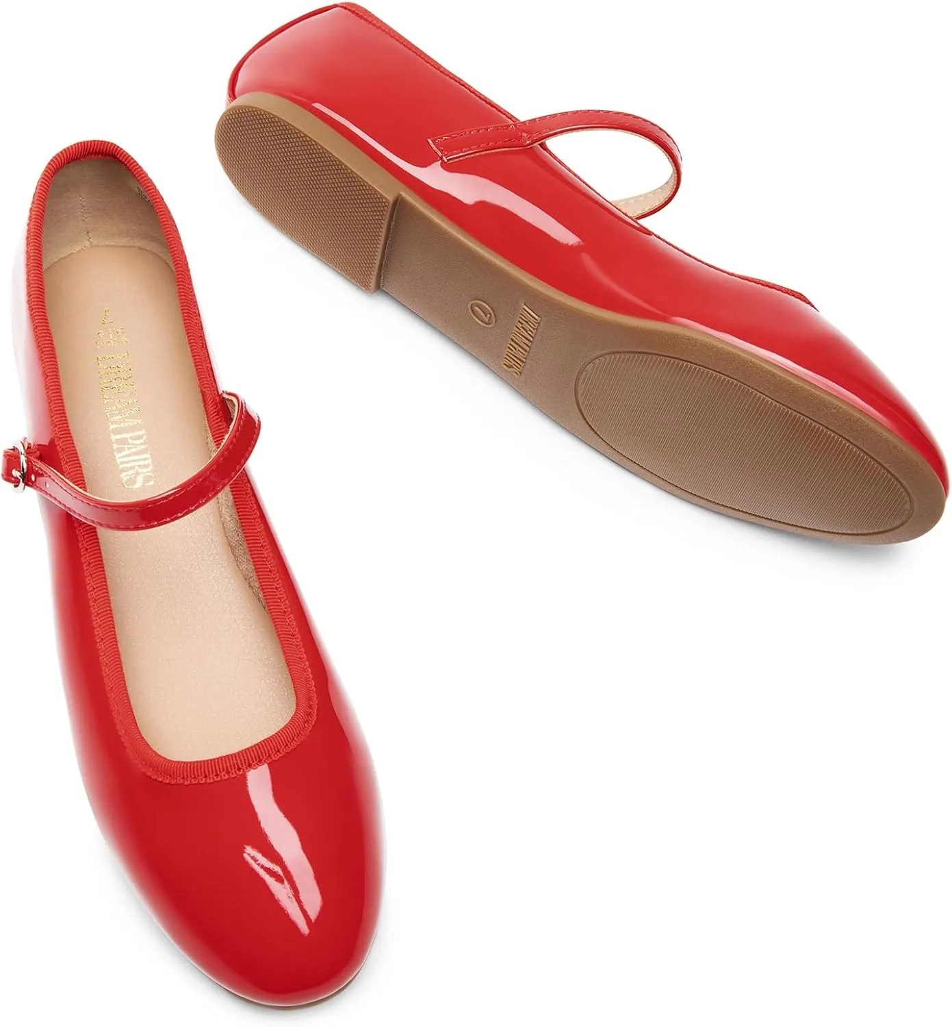 DREAM PAIRS Women's Ballet Flats Mary Jane Shoes, Round Toe Comfortable Dressy Casual Slip-on Work Daily Soft Flat Shoes