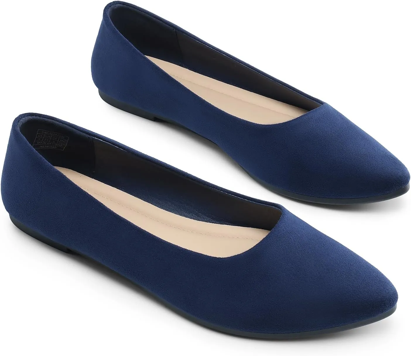 DREAM PAIRS Women’s Flats Comfortable Slip On Business Work Office Casual Suede Ballet Flats Pointed Toe Dress Shoes