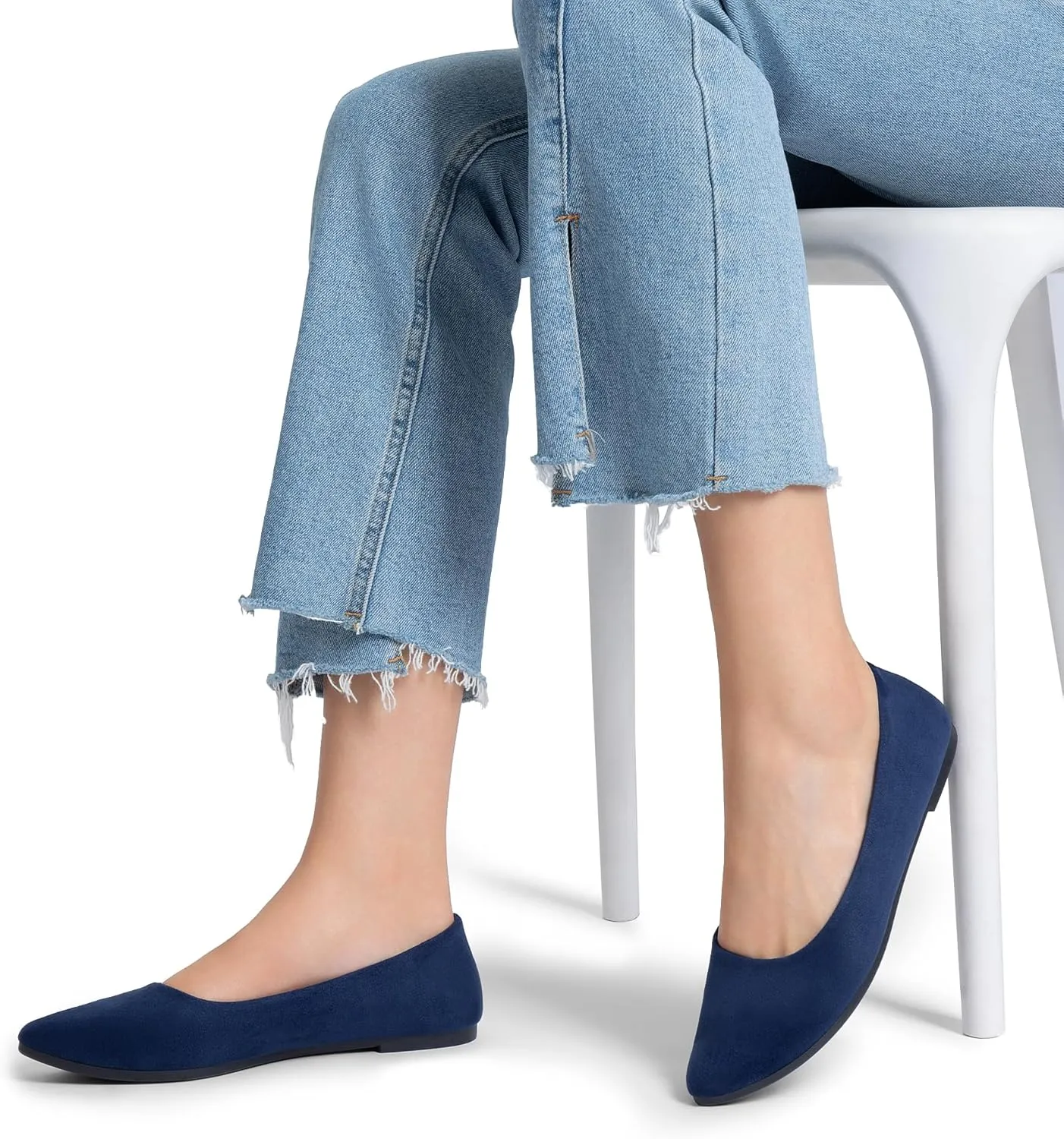 DREAM PAIRS Women’s Flats Comfortable Slip On Business Work Office Casual Suede Ballet Flats Pointed Toe Dress Shoes