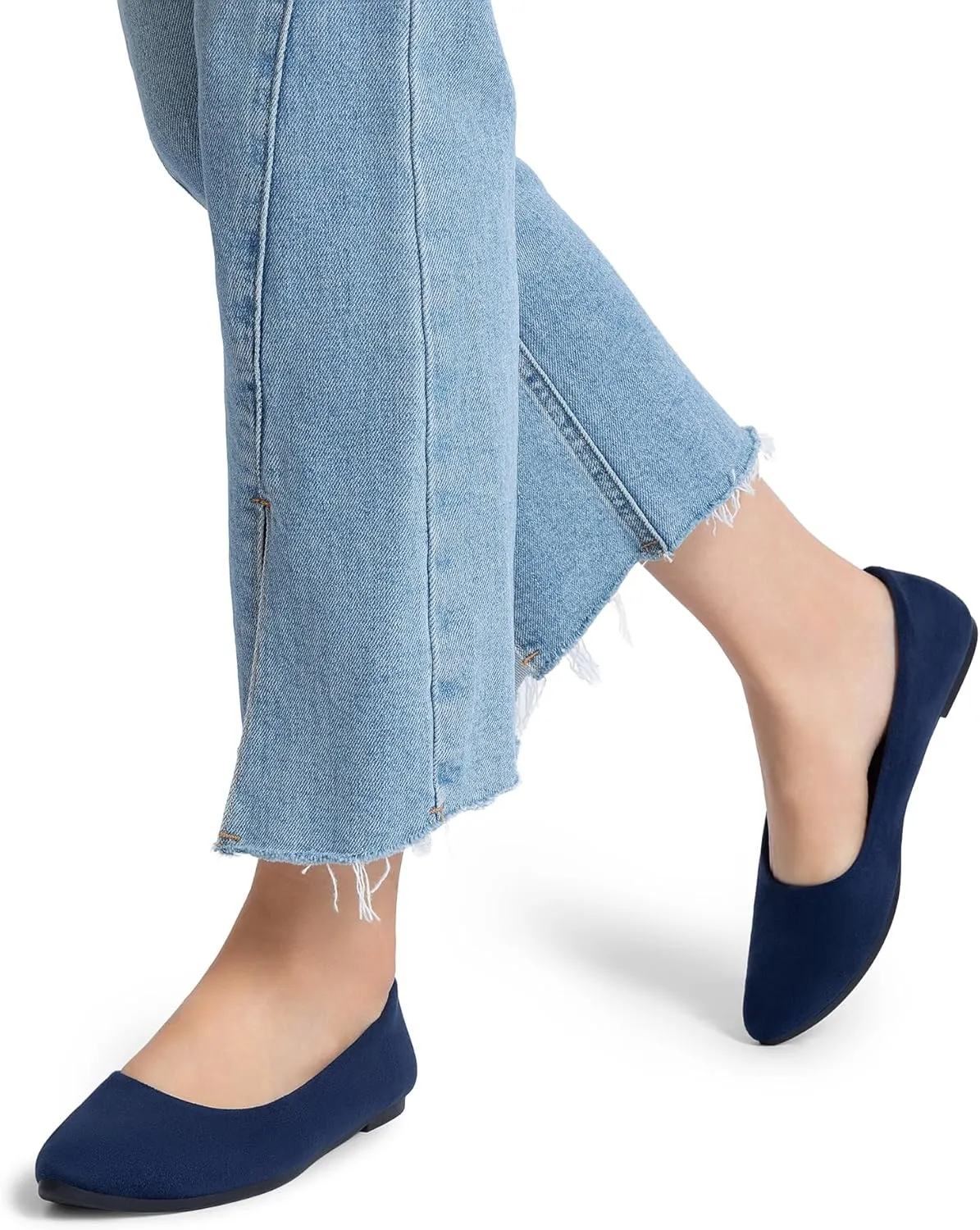 DREAM PAIRS Women’s Flats Comfortable Slip On Business Work Office Casual Suede Ballet Flats Pointed Toe Dress Shoes
