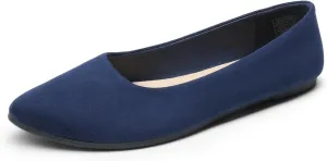 DREAM PAIRS Women’s Flats Comfortable Slip On Business Work Office Casual Suede Ballet Flats Pointed Toe Dress Shoes