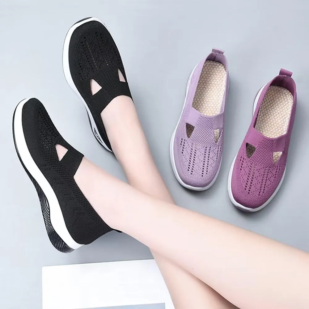 dubuto Women's Walking Shoes 2024 New Wove Breathable Soft Orthopedic Diabetic Comfortable Sneakers for Women Indoor Outdoor Casual Athletic Work Shoes