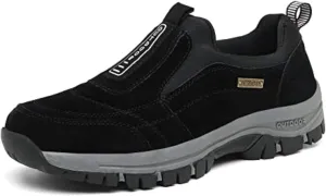 EFTCAL Men's Suede Slip On Waterproof Anti-Slip Lightweight Orthopedic Loafers,Casual Fashion Breathable Low-top Safety Sneakers Comfortable Walking Boat Shoe