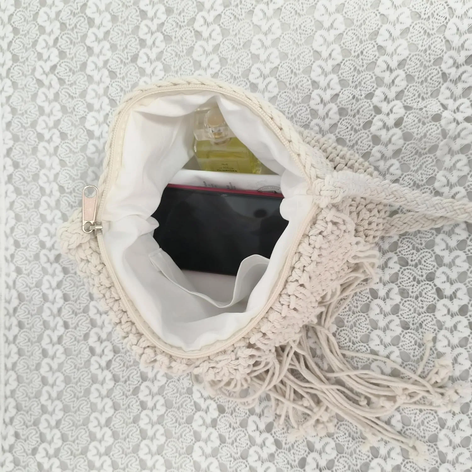 Eiyye Boho Crocheted Purses: Summer Beach Crossbody and Boho Shoulder Bags with Tassel
